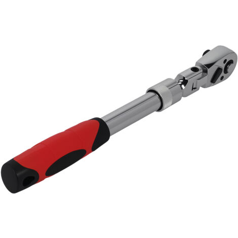 3/8in Extendable Flex Ratchet Wrench 72T 250-315mm Quick Release Handle 40Cr