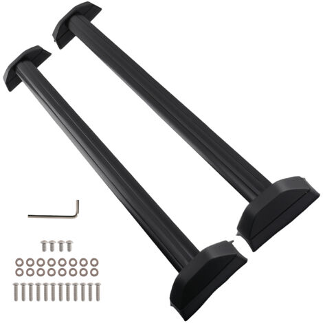 Black Aluminium Cross Bars Pair Car Roof Storage For Honda CR-V MK2 02-06