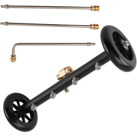 360° Rotating Pressure Washer Copper Head 4 Nozzles Car Undercarriage Cleaner (1/5)