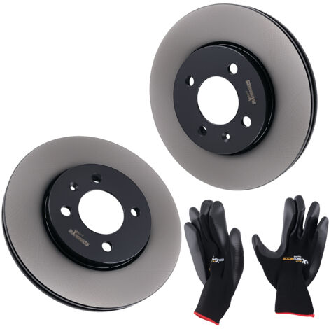 Pair Front Brake Discs Left & Right for Seat Mii Skoda Citigo VW UP 1S0615301