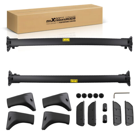 Cross Bars Roof Rail Rack For Mitsubishi Outlander 13+ 165lbs/75 KG Black