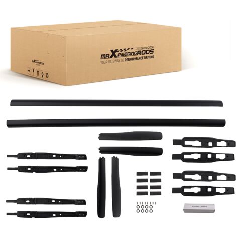 Pair Aluminum Roof Rails Side Rails Rack Bars Black For Ford Kuga Mk2 2013-2019