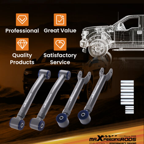 4X ADJUSTABLE CONTROL ARMS 0- 8" FOR JEEP CHEROKEE XJ WRANGLER TJ GRAND ...