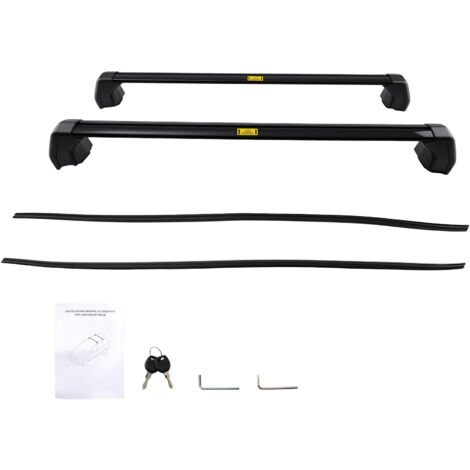 Black Roof Rack Cross Bar for Jaguar F-Pace 2015-2023 Aluminium 45KG Capacity