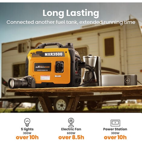 3300W Portable Inverter Generator Petrol Pure Sine Wave Generator for Phone Charging Camping RV Travel Phone Charging maXpeedingrods
