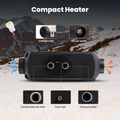 Diesel Air Heater 12V 2KW Tank Vent Duct Thermostat For Caravan Motorhome Truck
