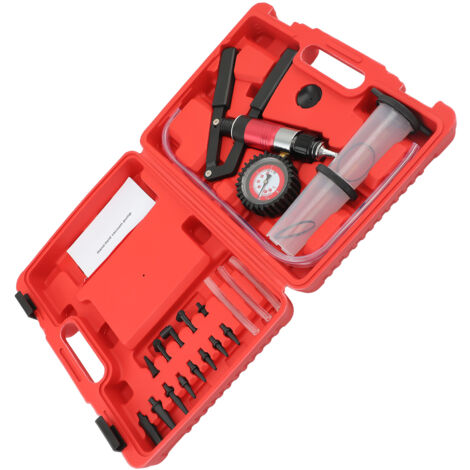 Hand Held Vacuum Pressure Pump Tester Kit Brake Fluid Bleeder Bleeding Test Tool