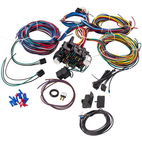 21 Circuit Wiring Harness for CHEVY FORD Hotrods UNIVERSAL very long Wires (1/5)