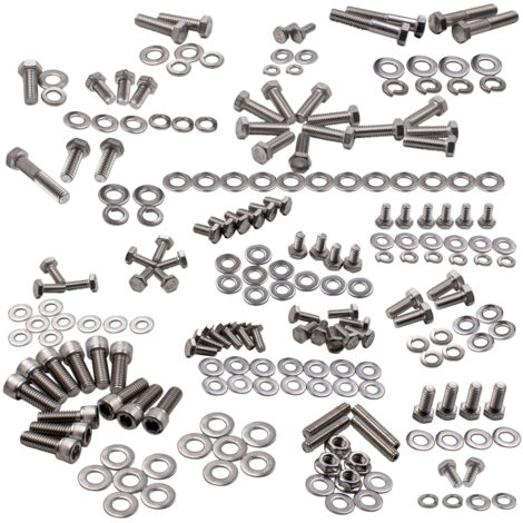 Complete Stainless Hex Bolt Kit Small Block For Chevy Sbc 305 307 327 350 (1/5)