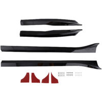 Body Kit Side Skirt Extension Black for Tesla Model 3 2017-2023 ABS Plastic