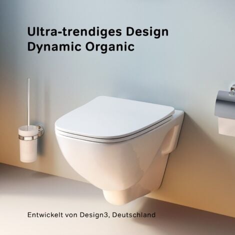 AM.PM Spülrandloses Hänge-WC, Weiss, mit Absenkautomatik Softclose
