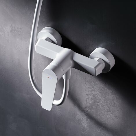 AM.PM Duscharmatur Einhebel Brausebatterie Weiss Armatur Mischbatterie Brausearmatur Brausebatterie Wasserhahn Bad Mischbatterie Dusche