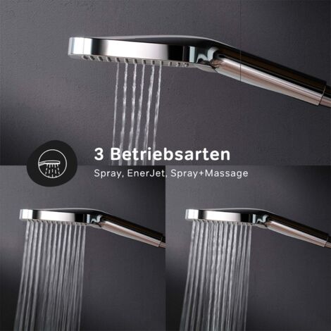Duschsystem In Gold – Wandmontage Mit Regendusche, Handbrause Und Höhenverstellbarer Halterung