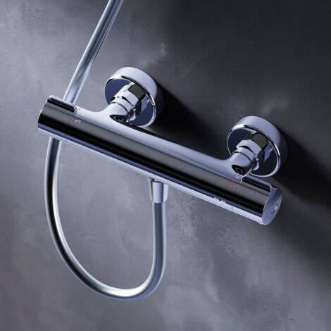 AM.PM Duschthermostat Brausethermostat Duscharmatur Dusche Chrom Armatur Thermostat Mischbatterie Temperatureinstellung Durchflusseinstellung 38 °C