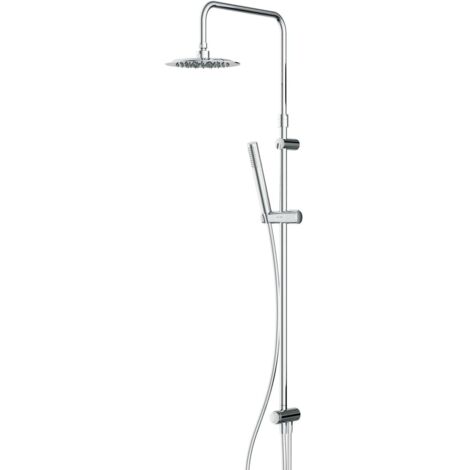 Uvish Duschsystem Komplettset – Mit 23 Cm Überkopfbrause & Handbrause, 4 Strahlarten, Edelstahl-Duschstange, Ohne Armatur