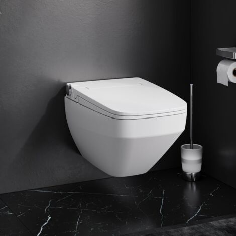 AM.PM Wand-WC mit TouchReel E-Sitz, Sitzheizung und Beleuchtung Inspire V2.0 FlashClean Tiefspül-WC Spülrandlos