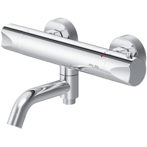 AM.PM Wannenarmatur Thermostat Chrom Badewannenarmatur Wannenbatterie Duscharmatur Dusche Wannenthermostat Wannen-Thermostatarmatur