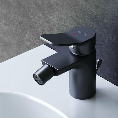 AM.PM Schwarz Bidetarmaturen  Bidetmischer Messing Bidet Set Mischer Kalt Warmwasser Mischer Sprayer Toilettenarmaturen