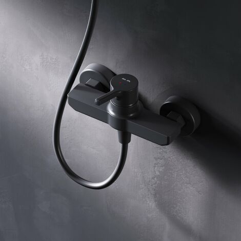 AM.PM Duscharmatur Einhebel Brausebatterie Schwarz Armatur Mischbatterie Brausearmatur Brausebatterie Wasserhahn Bad Mischbatterie Dusche