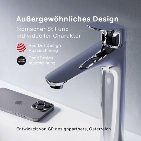 Waschbeckenarmatur Mit 3 Löchern – Zwei Griffe, Pop-Up-Ablauf, Mattschwarz, Wassersparend