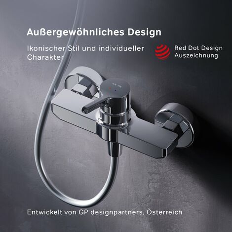 AM.PM GEM Duscharmatur Schwarz Matt Einhebelmischer – Hochwertige Badarmatur Mit Keramikkartusche & Rückflussverhinderer