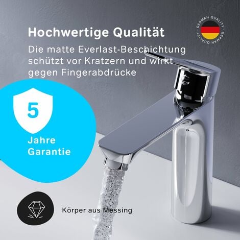 AM.PM Wasserhahn Bad Chrom Waschtischarmatur Bad Armatur Mischbatterie Waschbeckenarmatur Einhebelmischer Badezimmer