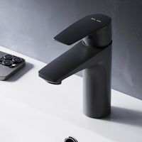 AM.PM Wasserhahn Bad Schwarz Waschtischarmatur Bad Armatur Mischbatterie Waschbeckenarmatur Einhebelmischer Badezimmer