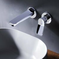 AM.PM Wasserhahn Bad Wandmontage Badarmatur Unterputz Wandarmatur aus Messing Waschtischarmatur Waschbeckenarmatur Wasserhahn Bad Armatur Duscharmatur Einhebelmischer Brausebatterie Armatur Mischbatte