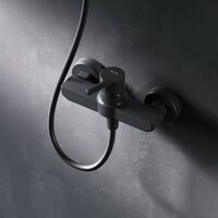 AM.PM Duscharmatur Einhebel Brausebatterie Schwarz Armatur Mischbatterie Brausearmatur Brausebatterie Wasserhahn Bad Mischbatterie Dusche