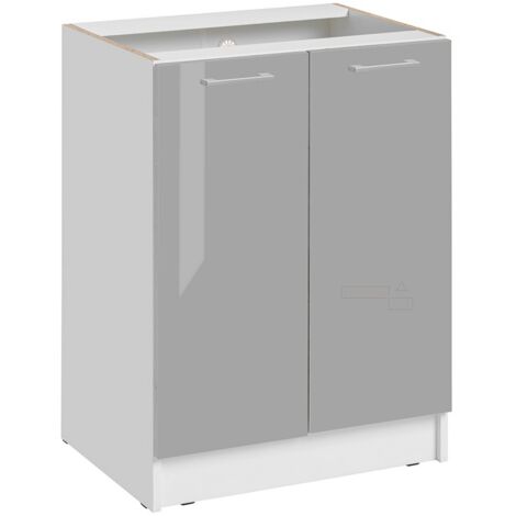 Mobile base da cucina Eco Grigio Brillante a 2 ante L 60 cm