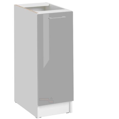 Mobile base da cucina Eco Grigio Brillante a 1 anta L 30 cm