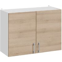 Mobile pensile da cucina Eco Quercia Naturale a 2 ante L 80 cm