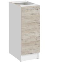 Mobile base da cucina Eco Noce sbiancato a 1 anta L 30 cm