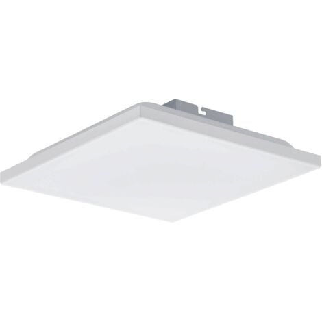 EGLO LED Panel Calemar, quadratische Deckenlampe, Deckenleuchte aus Kunststoff und Metall in Weiß, Aufbauleuchte für Büro und Küche, neutralweiß, 29x29 cm