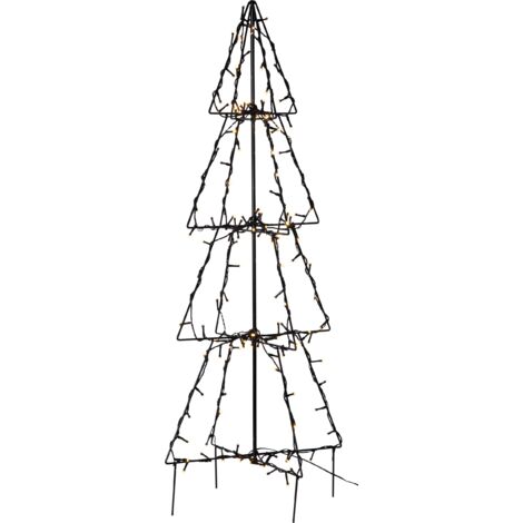 EGLO LED Weihnachtsbaum 90 cm – Weihnachtsbeleuchtung außen mit Erdspieß – 140 LEDs warmweiß – IP44 spritzwassergeschützt – 3m Kabel – Eglo Christmas (1/4)