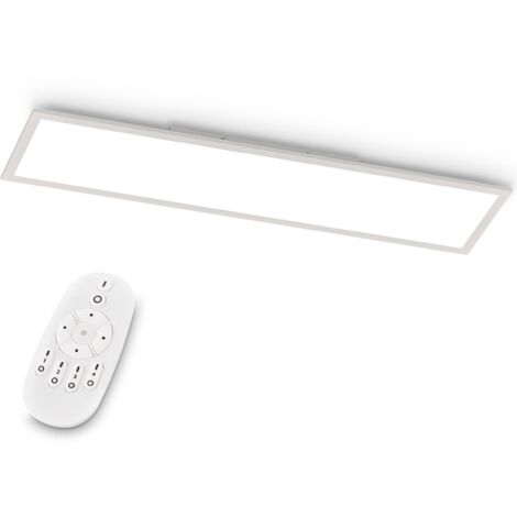 EGLO LED Büro-Deckenleuchte Bottazzo, mit Fernbedienung, 3200 Lumen,  Deckenlampe flach 100x25 cm, Lampe Decke Wohnzimmer, Panel dimmbar, Küchenlampe warmweiß – kaltweiß, Weiß