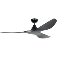 Eglo 35109 Deckenventilator PORTSEA ABS schwarz-matt H:28.5cm Ø132cm mit Fernbedienung
