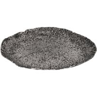 EGLO LIVING Dekoschale Forleyet, elegante Schale zum Dekorieren, runder Dekoteller handmade aus Aluminium in Nickel-Antik, Metallschale Ø 42 cm