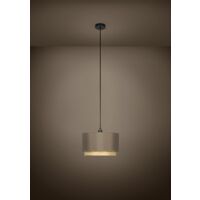 EGLO Pendelleuchte Zacharo 1 – Hängeleuchte Für Esstisch, 70 Cm Ø, 6x4W E27, Stahl/Holz/Glas, Nickel-matt