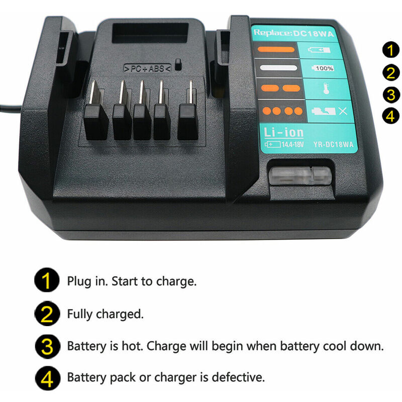 HeShunChang Battery 18V 5Ah Replace for Makita BL1811G BL1815G BL1813G  BL1820G 195608-4