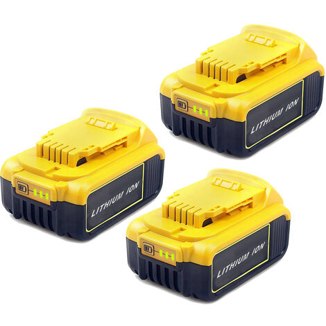 3X Battery for DEWALT DCB184 DCB184B-XJ DCB180 DCB181 DCB182 DCB183 DCB185 18V XR Power Tool Battery 18V-20V 5,0Ah Lithium Indicateur LED (1/5)