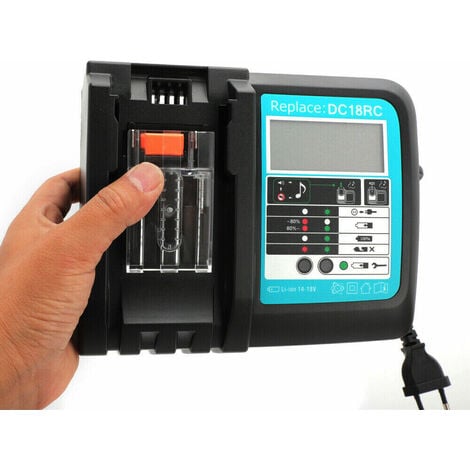 DC18RC 3A Charger DC18RC for Makita 14,4V-18 V Lithium Battery BL1850B BL1850 BL1860B BL1830B BL1815N with LED Indicator