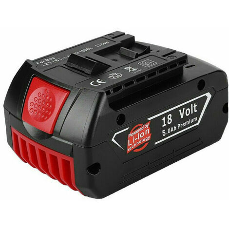 Professional Replace Bosch Battery 18V 5.0Ah 18 V-LI Lithium LED for Bosch 2607336092 2607336236 BAT619 2607336169 BAT609G 2607336170 2607336 235 2607336091 BAT609 BAT618 BAT610G