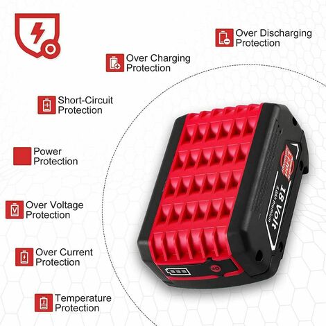 Professional Replace Bosch Battery 18V 5.0Ah 18 V-LI Lithium LED for Bosch 2607336092 2607336236 BAT619 2607336169 BAT609G 2607336170 2607336 235 2607336091 BAT609 BAT618 BAT610G