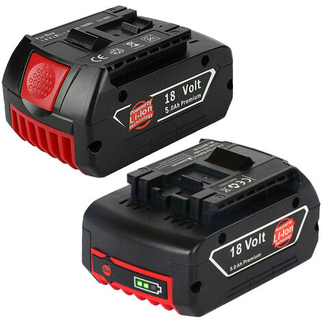 2X Battery 18 V 5,0 Ah for Bosch 2607336092 2607336236 BAT619 2607336169 BAT609G 2607336170 2607336 235 2607336091 BAT609 BAT618 BAT618G GSRA GSR GSB GSK lithium LED (1/5)