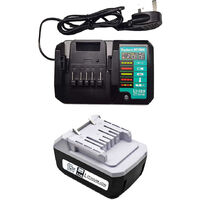 (2 Pack) 1X Batterie & 1X Chargeur Pour Makita BL1813G 18V 3,0Ah BL1815G BL1820G BL1840G HP457D DF457D DK18041 DK18015 Chargeur DC18WA (14.4V &18V )