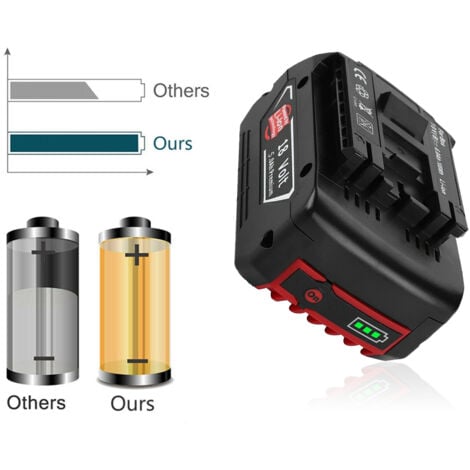 2X 5Ah Akku für Bosch 18V Professional GBA GSB GSR BAT609 BAT609G BAT618 BAT620 BAT622, 18 Volt 5,0 Ah Lithium-Ionen Ersatzakku für Bosch 2607336091, 2607336170, 2607336235, 2607336169