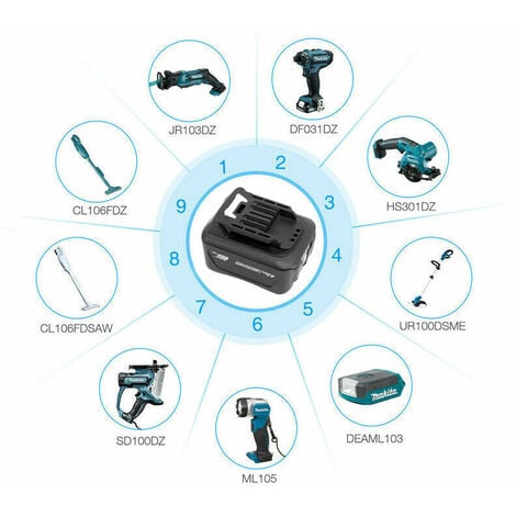 2X Akku für Makita 12V 10,8V CXT 4000mAh BL1041B BL1021B BL1020 BL1040 BL1040B-2 BL1015 BL1016 JR103D TDZ110D DF0331D