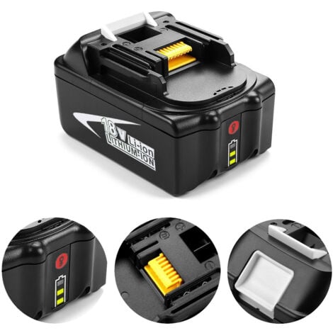 4X BL1860B Ersatzakku mit 4 Fach SchnellLadegerät für Makita 18V 6,0Ah BL1860 DC18SF 196426-3, Kompatibel mit Makita BL1850B BL1860 BL1840B BL1830B BL1815N Akku mit DC18RA DC18RC DC18SF Ladegerät