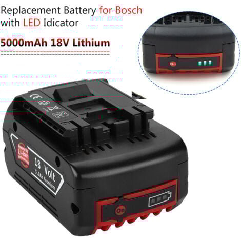 10 STüCK Akku für Bosch 18V 5,0Ah Lithium-Ionen Akku Kompatibel mit Bosch Professional GBA GSR GSB 18VE-2-LI, BAT609G BAT609, BAT618, BAT618G, BAT610G, BAT619G, BAT619, BAT609G, BAT620, BAT622, 260733